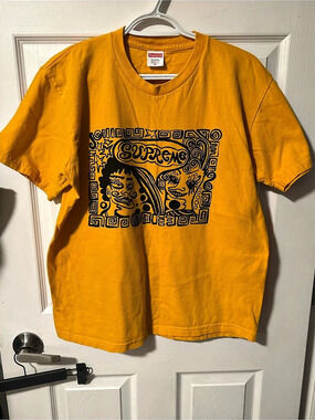Supreme Graphic Short Sleeve Tee in Yellow Medium